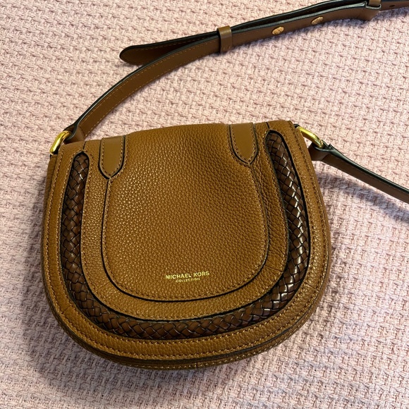 Michael Kors Collection Tan Leather Crossbody Purse